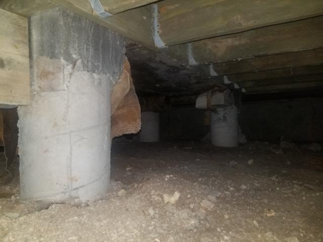 Before Crawl Space Remediation