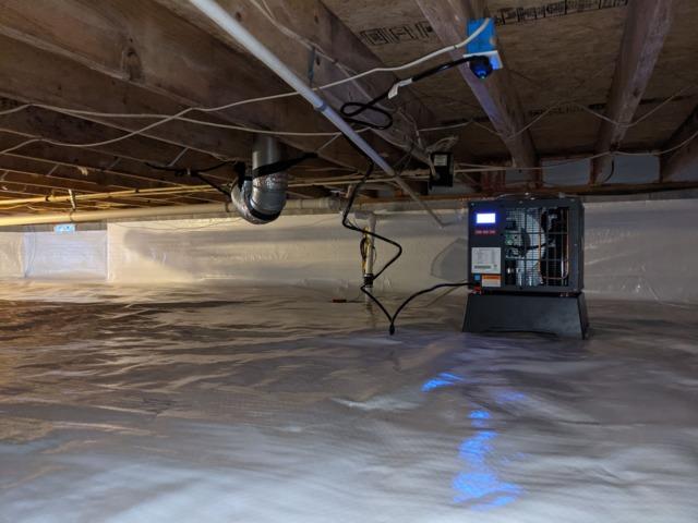 Dehumidifier in Pittsville, MD Crawl Space