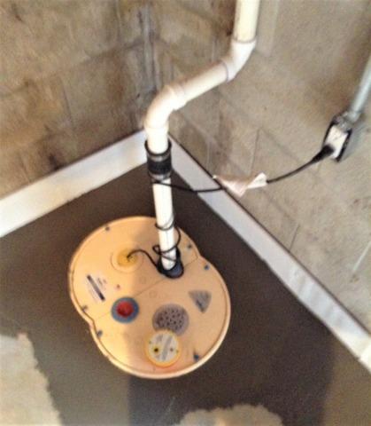 TripleSafe Sump Pump in Basement