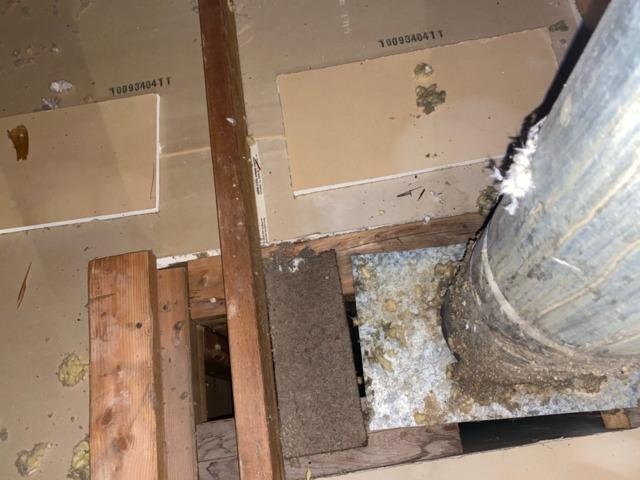 Unsealed Heating Duct in Attic