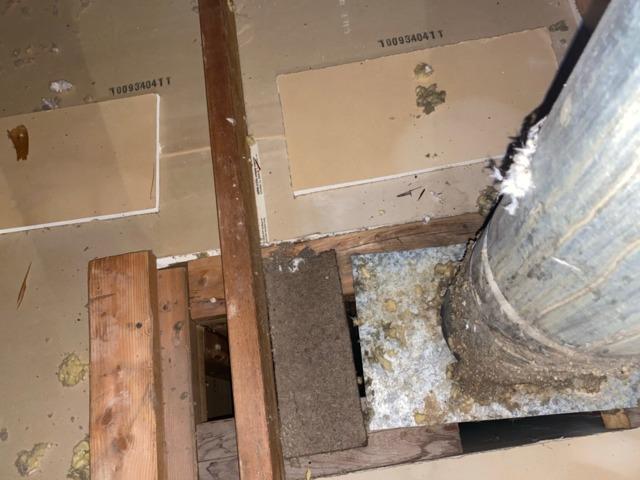 Unsealed Heating Duct in Attic