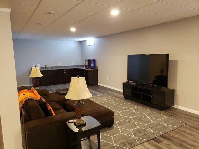 Finished entertainment area