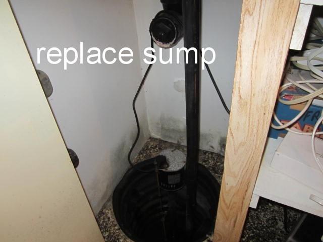 Old Sump with pedestal pump