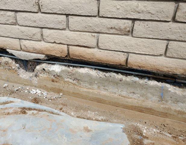 Stem Wall Repair Process: Rebar Removed
