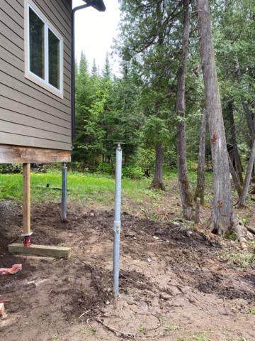 Helical Pier to Support Future Deck