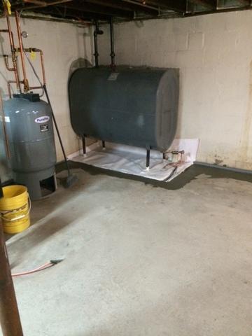 <p>This Framingham, Mass basement was once leaky and damp. With all of the new waterproofing systems put in they are even considering finishing their basement because they are confident it will stay dry.</p>