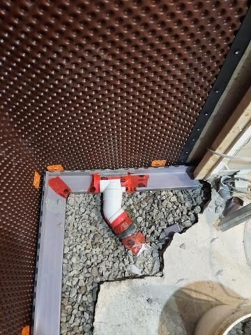 Interior drain system.