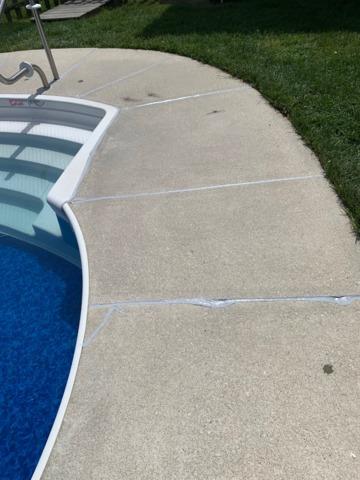 Sealed Cracks on Concrete Deck
