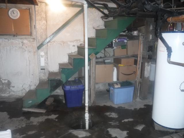 This basement held puddles of water for days at a time.