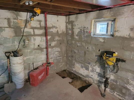 Grout holes