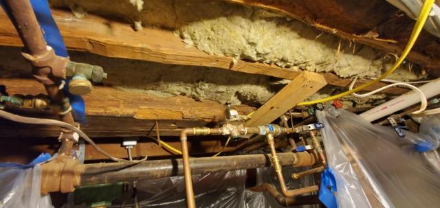 The old insulation in the crawl space was sagging and had completely fallen down in many places, rendering it useless.