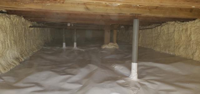 Up to 50% of household air can flow up from your crawl space. Now, this crawl space is clean and dry which improves indoor air quality, allows for more comfortable living conditions, and makes this home more energy efficient.