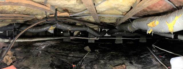 Trashy Unprotected Crawl Space