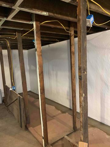 CleanSpace wall vapor barrier installed to prevent moisture from passing through the basement walls