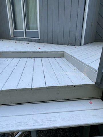 Stained deck