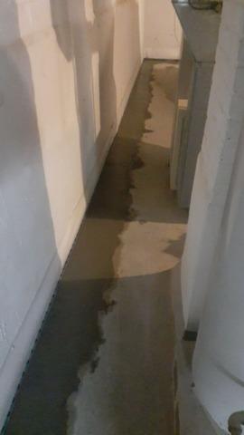 Completed French drain system