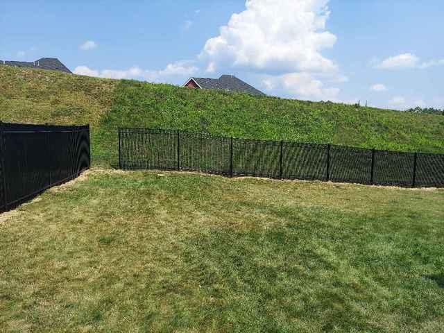 Black Aluminum 72" Classic, Commercial Grade, Extra Picket, 3 Rail, Picket Through Bottom Rail