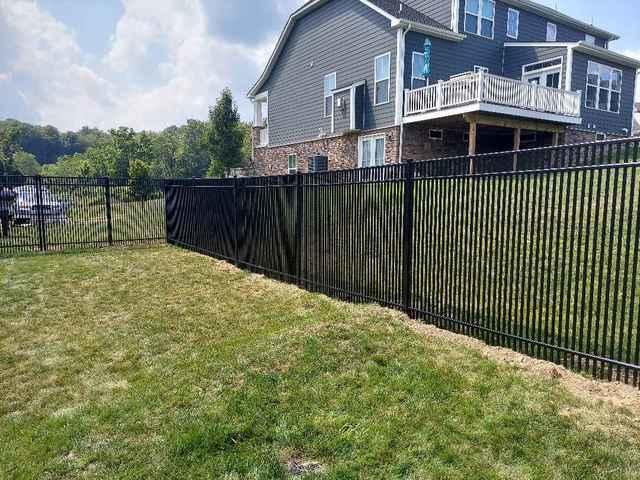 Black Aluminum 72" Classic, Commercial Grade, Extra Picket, 3 Rail, Picket Through Bottom Rail