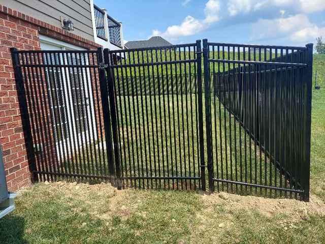 Black Aluminum 72" Classic, Commercial Grade, Extra Picket, 3 Rail, Picket Through Bottom Rail