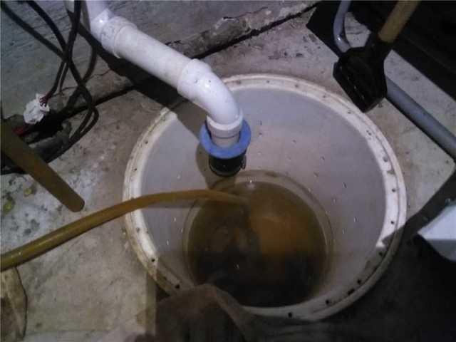 Dirty Sump Pump Before