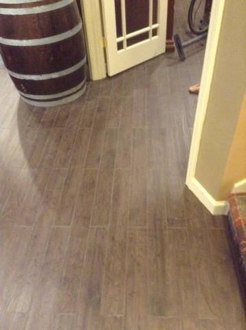 Faux-Wood Basement Flooring