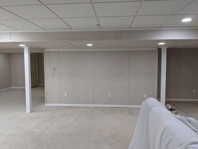 Beautiful Wall Paneling in New Castle, DE Basement