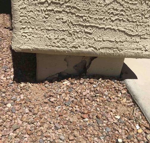 Spalling Concrete in Stem Wall in Mesa, AZ 9.12.2021