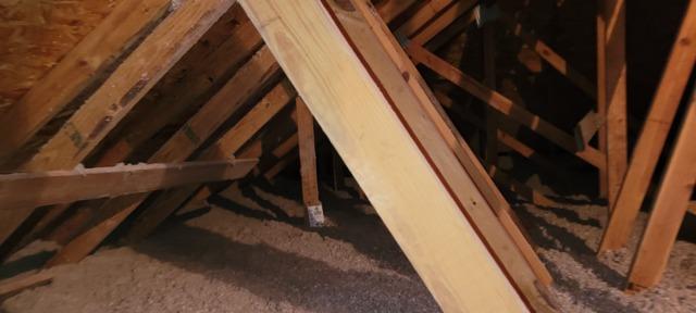 Newly insulated attic