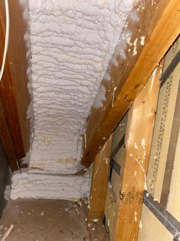 Spray foam insulation application