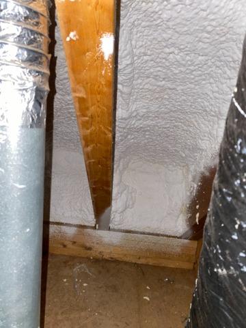 More spray foam - edge to edge