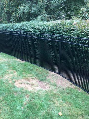 Black Aluminum Fence 60" Wilmington, 3 Rail, Commercial Grade, Flush Bottom, Extra Picket
