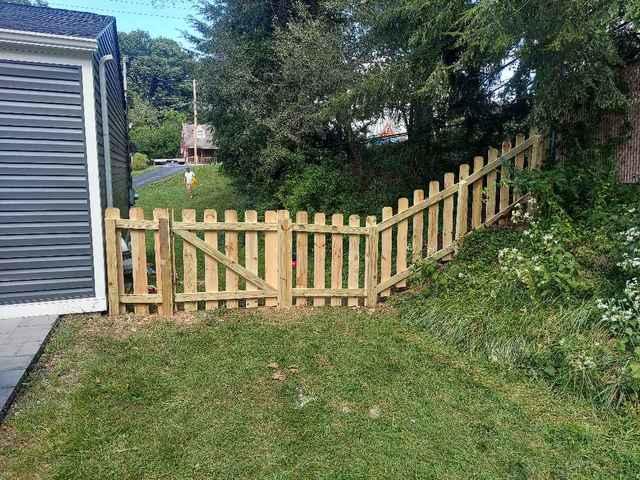 4' Natural Picket Pressure Treated Wood (2) 4' gates / (1) 8' double gate