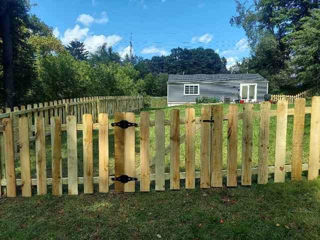 4' Natural Picket Pressure Treated Wood (2) 4' gates / (1) 8' double gate