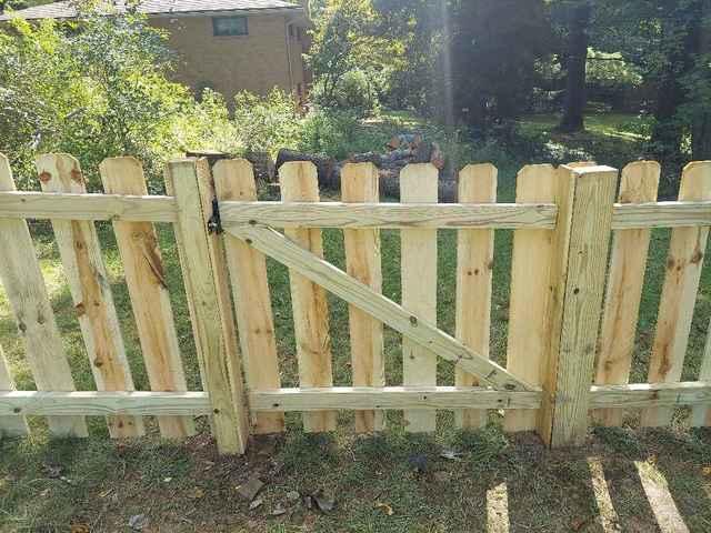 4' Natural Picket Pressure Treated Wood (2) 4' gates / (1) 8' double gate