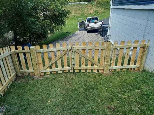 4' Natural Picket Pressure Treated Wood (2) 4' gates / (1) 8' double gate