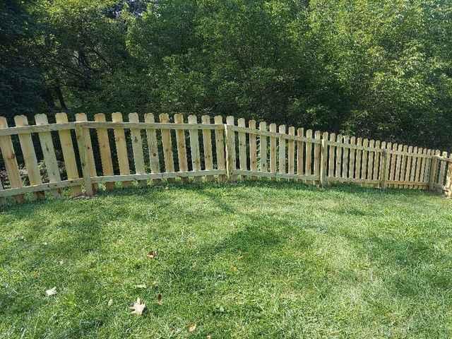 4' Natural Picket Pressure Treated Wood (2) 4' gates / (1) 8' double gate