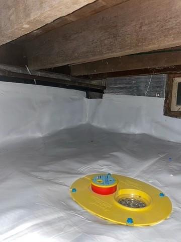 This Smartdrain is designed to prevent and leaks from plumbing or other forms of moisture sitting on top of the barrier. It features a oneway floor drain nd a water watch alarm to let you know if there is a problem in your crawlspace.