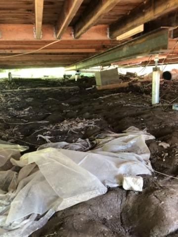 Supplemental Beam in Place Beneath the Cabin