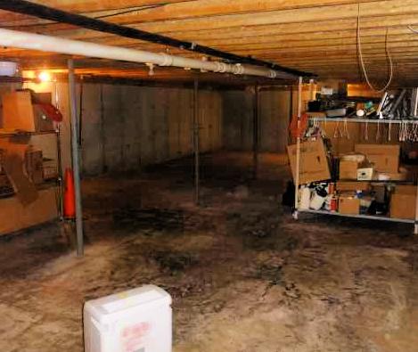 The owner's basement before the project began.