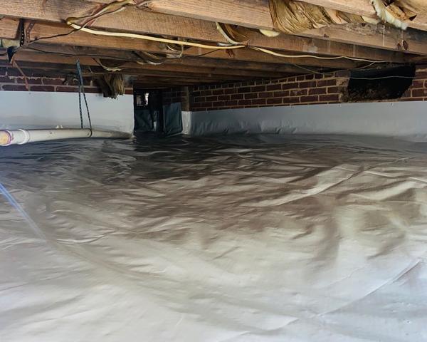 By sealing off the crawl space of the home we are able to prevent mold and mildew growth by lowering the humidity to under 55% relative humidity.