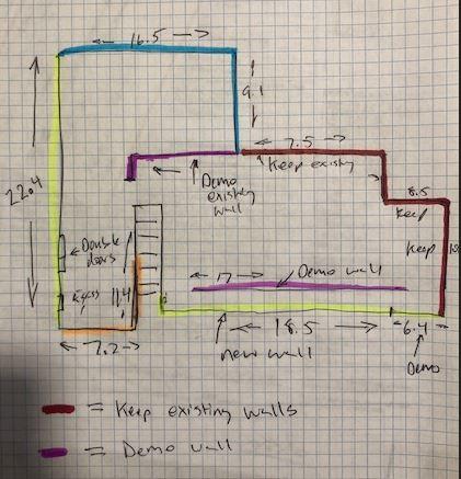 The design for the basement that our Design Specialist Todd and the homeowners worked on together.