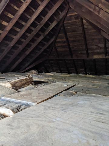 Attic in need of air-sealing and insulation installation in Green Valley, IL