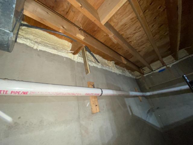 Insulation Removed and Spray Foam at the Joists