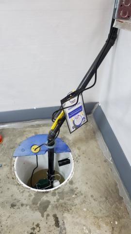 <p>Sump Pump is placed into the hole </p>