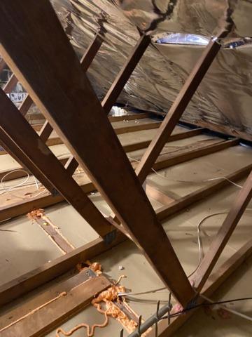 Air Sealing the attic floor.