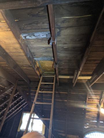 Before picture of attic insulation job in Peoria IL