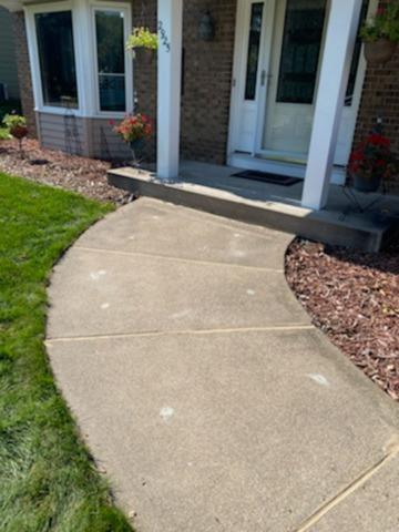 Lifted and Leveled Sidewalk Entrance in Minneapolis