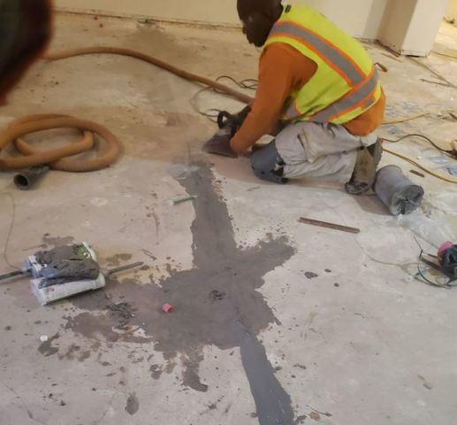 Polyurea in a Crack Stitching Repair System in Gilbert, AZ