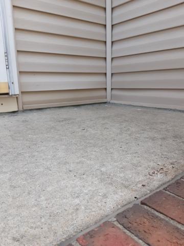 Leveled and Pitched Concrete Porch