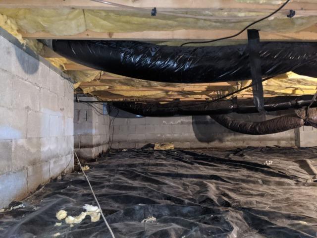 Water Stains on Brick Foundation